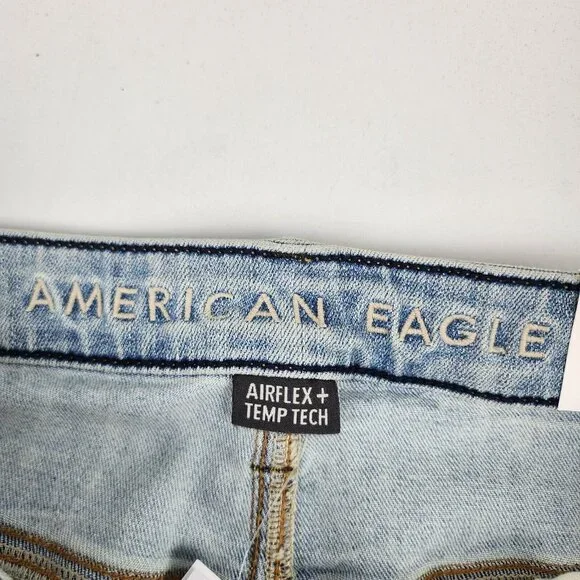 SOLD OUT American Eagle Jeans Mens 31x30 Blue Airflex + Temp Tech Skinny NWT - Picture 4 of 13